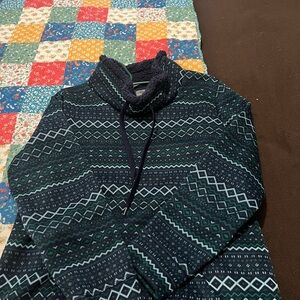 Men's Navy Patterned Sweater